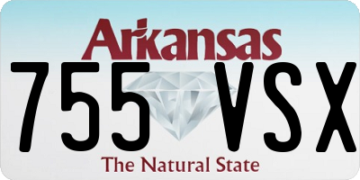 AR license plate 755VSX