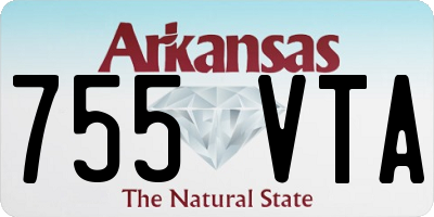 AR license plate 755VTA