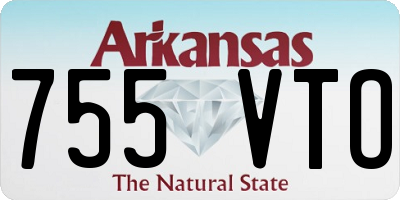 AR license plate 755VTO