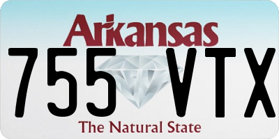 AR license plate 755VTX