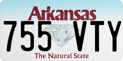AR license plate 755VTY