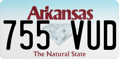 AR license plate 755VUD