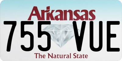 AR license plate 755VUE