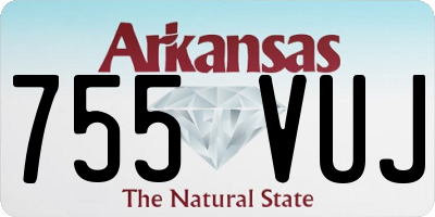 AR license plate 755VUJ
