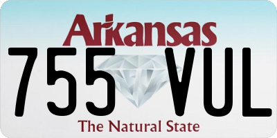 AR license plate 755VUL