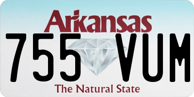 AR license plate 755VUM