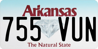 AR license plate 755VUN