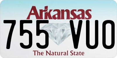 AR license plate 755VUO