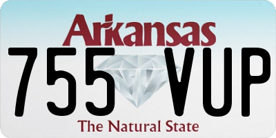 AR license plate 755VUP