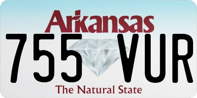AR license plate 755VUR