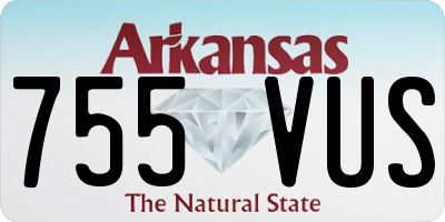 AR license plate 755VUS