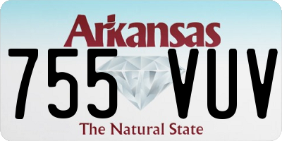 AR license plate 755VUV