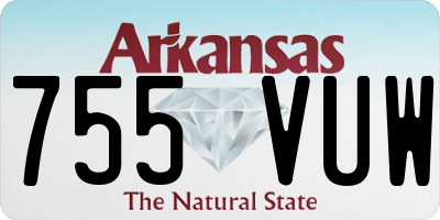 AR license plate 755VUW