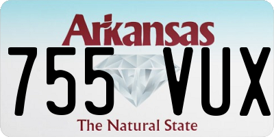 AR license plate 755VUX
