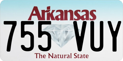 AR license plate 755VUY