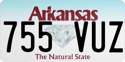 AR license plate 755VUZ