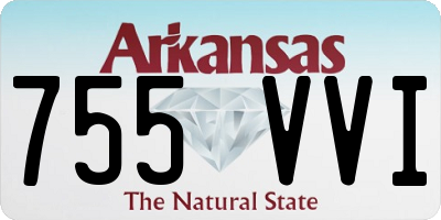 AR license plate 755VVI