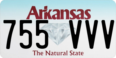 AR license plate 755VVV
