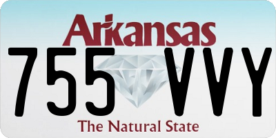 AR license plate 755VVY
