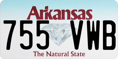 AR license plate 755VWB