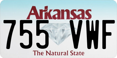AR license plate 755VWF