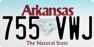 AR license plate 755VWJ