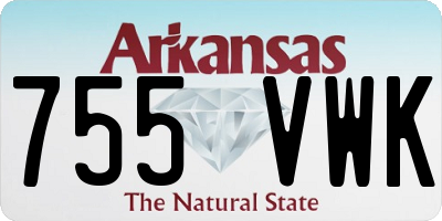 AR license plate 755VWK