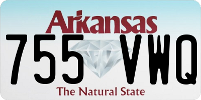 AR license plate 755VWQ