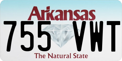 AR license plate 755VWT