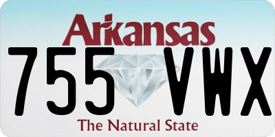 AR license plate 755VWX