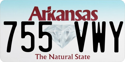 AR license plate 755VWY