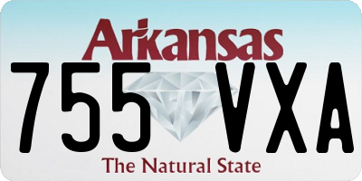 AR license plate 755VXA
