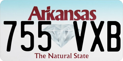 AR license plate 755VXB