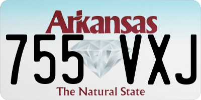 AR license plate 755VXJ