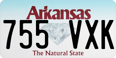AR license plate 755VXK