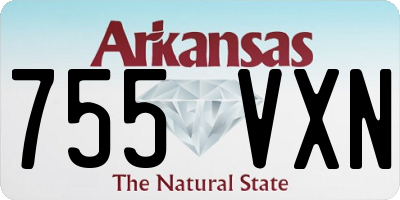 AR license plate 755VXN