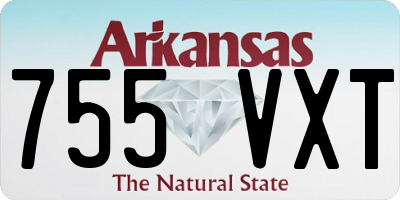 AR license plate 755VXT