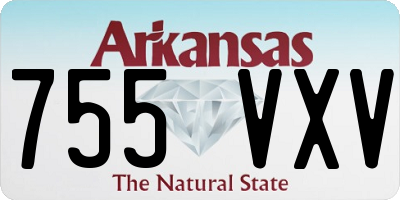 AR license plate 755VXV