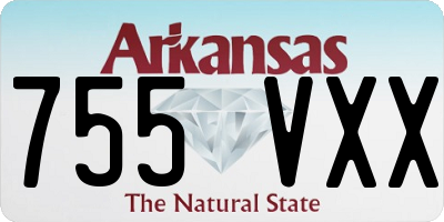 AR license plate 755VXX