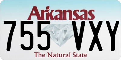 AR license plate 755VXY