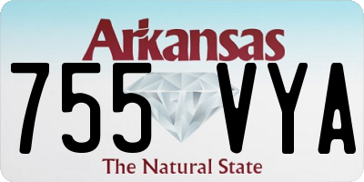 AR license plate 755VYA