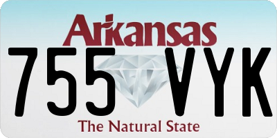 AR license plate 755VYK