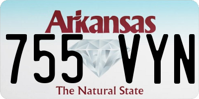 AR license plate 755VYN