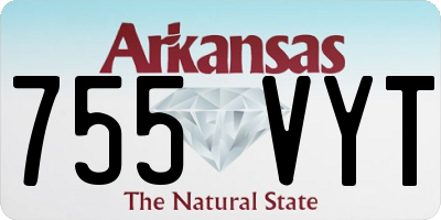 AR license plate 755VYT
