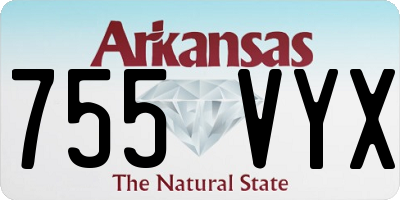 AR license plate 755VYX