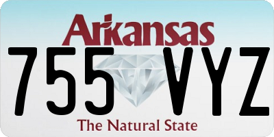 AR license plate 755VYZ