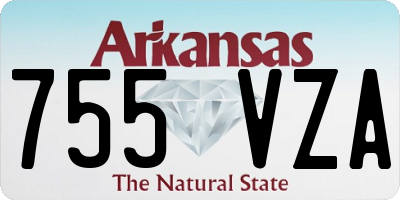 AR license plate 755VZA