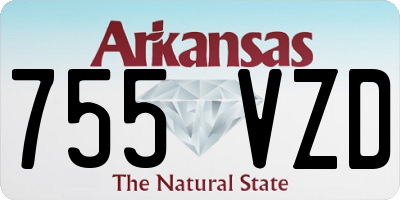 AR license plate 755VZD