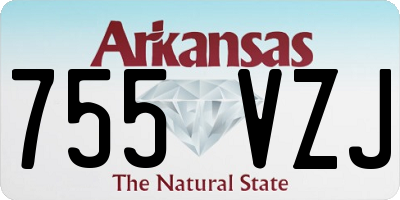 AR license plate 755VZJ