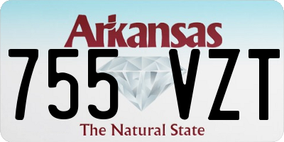 AR license plate 755VZT